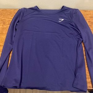 Deep purple gym shark workout shirt